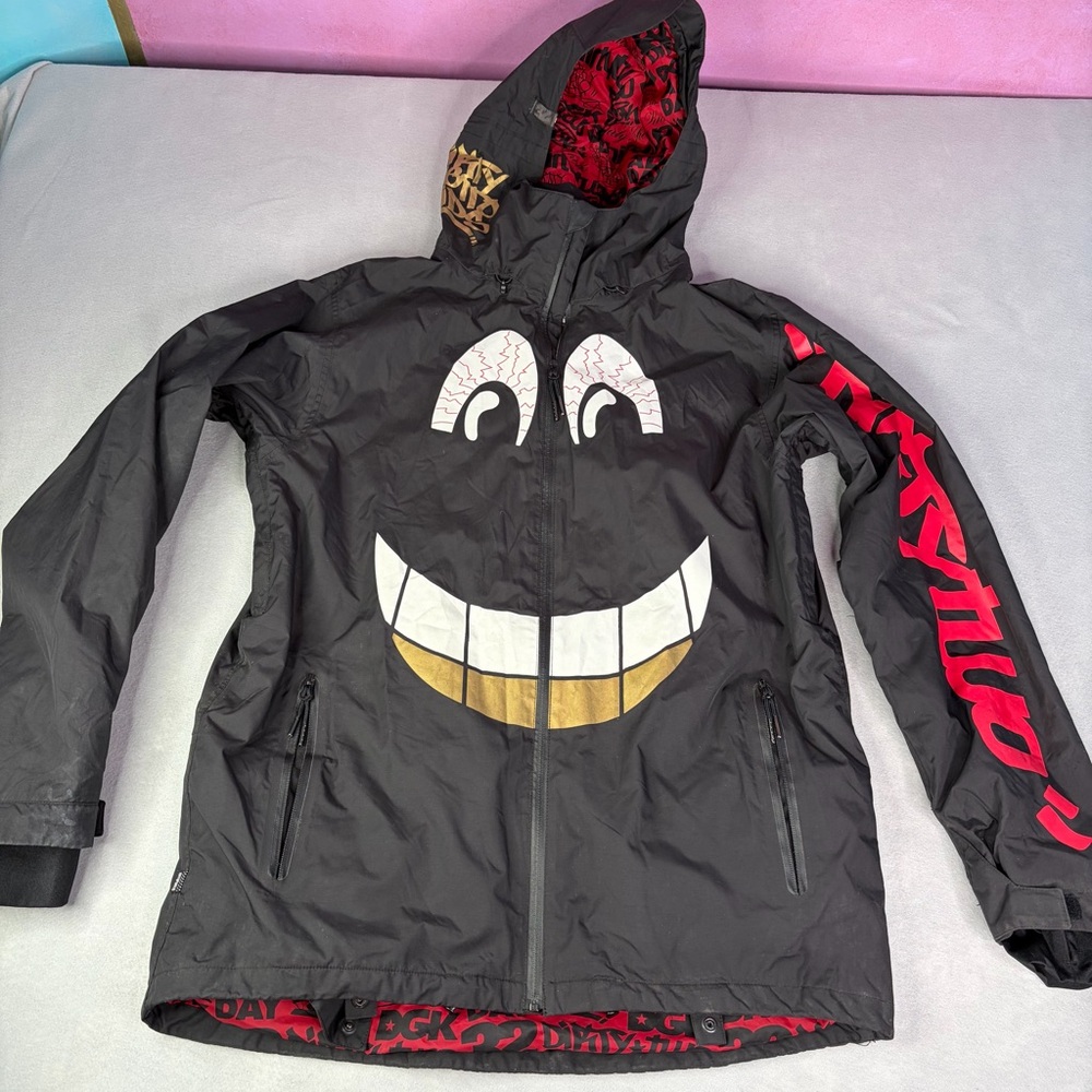 DGK X 32 Collection Shiloh 2 Jacket Smiley 2012 Snowboard Skater Large RARE - Picture 2 of 16